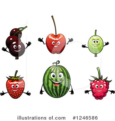 Royalty-Free (RF) Fruit Clipart Illustration by Vector Tradition SM - Stock Sample #1246586