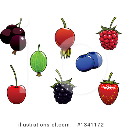 Briar Fruit Clipart #1341172 by Vector Tradition SM