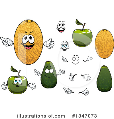 Cantaloupe Clipart #1347073 by Vector Tradition SM