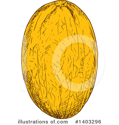 Canary Melon Clipart #1403296 by Vector Tradition SM