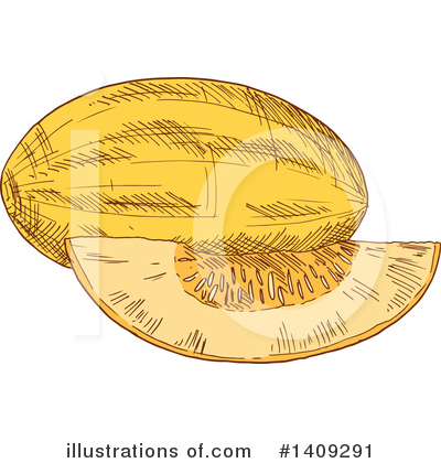 Canary Melon Clipart #1409291 by Vector Tradition SM
