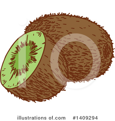 Kiwi Fruit Clipart #1409294 by Vector Tradition SM