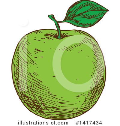 Green Apple Clipart #1417434 by Vector Tradition SM
