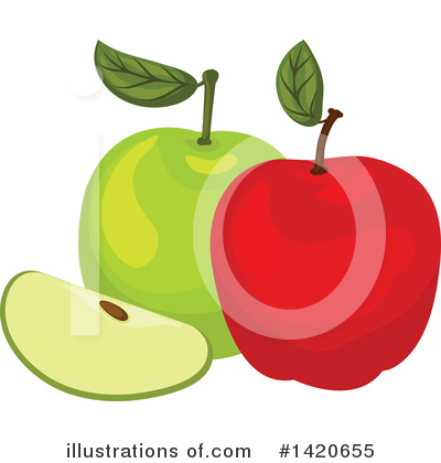 Green Apple Clipart #1420655 by Vector Tradition SM