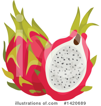 Dragon Fruit Clipart #1420689 by Vector Tradition SM