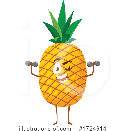 Pineapple Clipart #1724614 by Vector Tradition SM