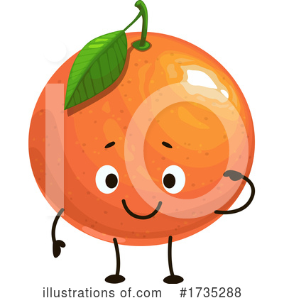 Navel Orange Clipart #1735288 by Vector Tradition SM