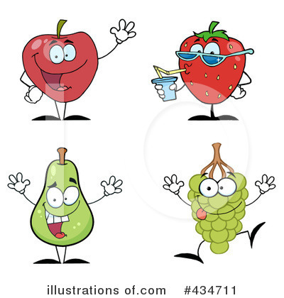 Fruit Characters Clipart #434711 by Hit Toon