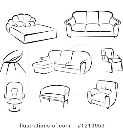 Royalty-Free (RF) Furniture Clipart Illustration by Vector Tradition SM - Stock Sample #1210953