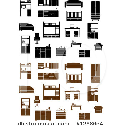 Royalty-Free (RF) Furniture Clipart Illustration by Vector Tradition SM - Stock Sample #1268654