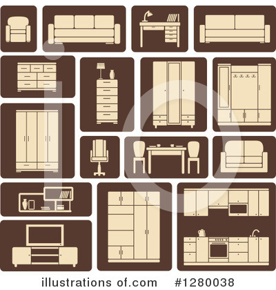 Royalty-Free (RF) Furniture Clipart Illustration by Vector Tradition SM - Stock Sample #1280038