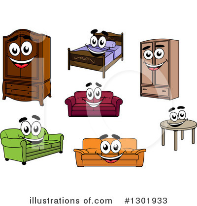 Royalty-Free (RF) Furniture Clipart Illustration by Vector Tradition SM - Stock Sample #1301933