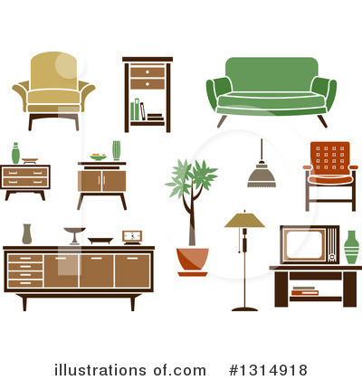 Sofa Clipart #1314918 by Vector Tradition SM