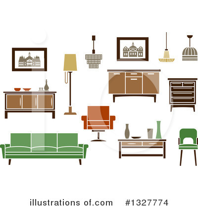 Royalty-Free (RF) Furniture Clipart Illustration by Vector Tradition SM - Stock Sample #1327774