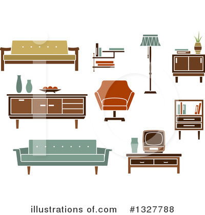 Royalty-Free (RF) Furniture Clipart Illustration by Vector Tradition SM - Stock Sample #1327788