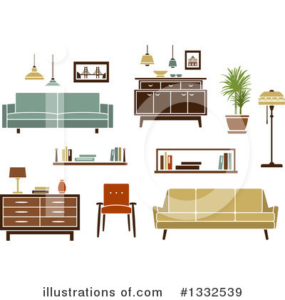 Sofa Clipart #1332539 by Vector Tradition SM