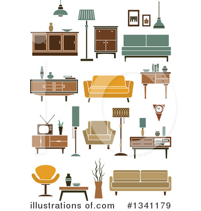 Royalty-Free (RF) Furniture Clipart Illustration by Vector Tradition SM - Stock Sample #1341179