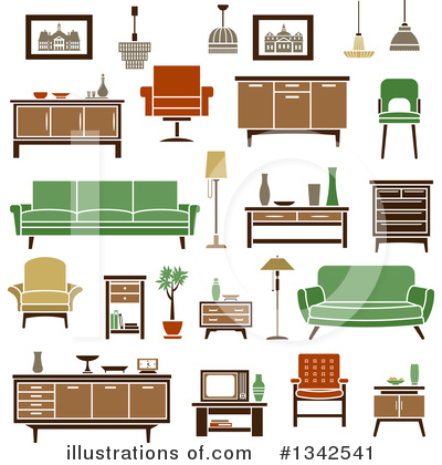Royalty-Free (RF) Furniture Clipart Illustration by Vector Tradition SM - Stock Sample #1342541