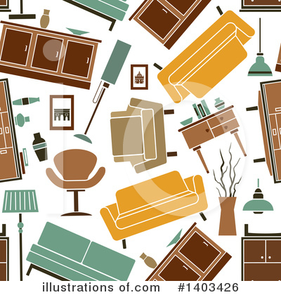 Sofa Clipart #1403426 by Vector Tradition SM