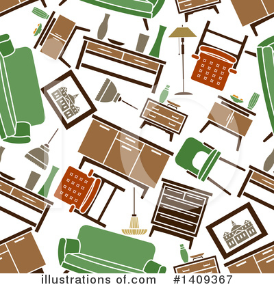 Sofa Clipart #1409367 by Vector Tradition SM