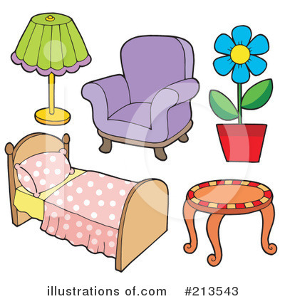 Royalty-Free (RF) Furniture Clipart Illustration by visekart - Stock Sample #213543