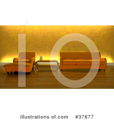 Royalty-Free (RF) Furniture Clipart Illustration by KJ Pargeter - Stock Sample #37677