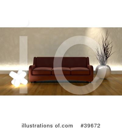 Royalty-Free (RF) Furniture Clipart Illustration by KJ Pargeter - Stock Sample #39672
