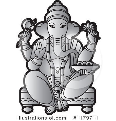 Royalty-Free (RF) Ganesha Clipart Illustration by Lal Perera - Stock Sample #1179711