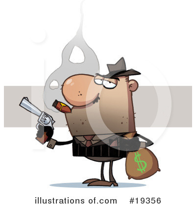 Royalty-Free (RF) Gangster Clipart Illustration by Hit Toon - Stock Sample #19356
