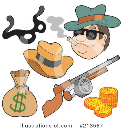 Royalty-Free (RF) Gangster Clipart Illustration by visekart - Stock Sample #213587