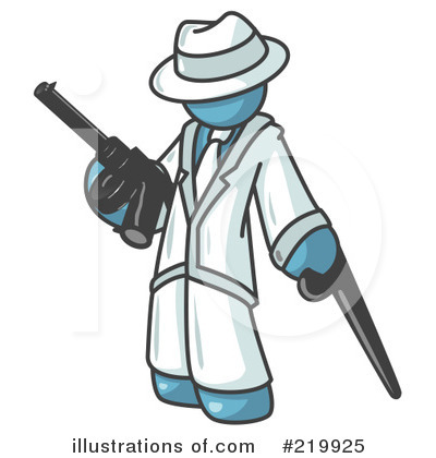 Royalty-Free (RF) Gangster Clipart Illustration by Leo Blanchette - Stock Sample #219925
