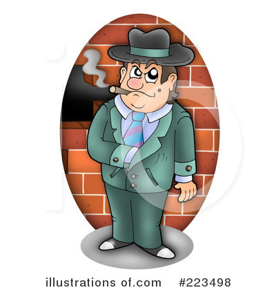 Royalty-Free (RF) Gangster Clipart Illustration by visekart - Stock Sample #223498
