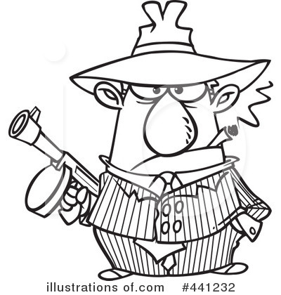 Royalty-Free (RF) Gangster Clipart Illustration by toonaday - Stock Sample #441232