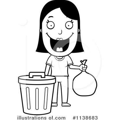 Royalty-Free (RF) Garbage Can Clipart Illustration by Cory Thoman - Stock Sample #1138683