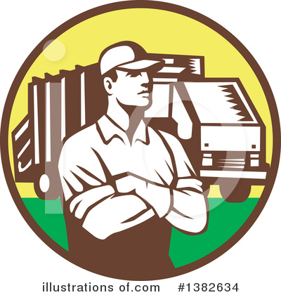 Garbage Man Clipart #1382634 by patrimonio