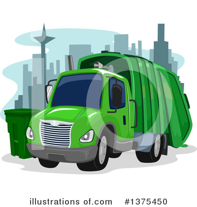 Royalty-Free (RF) Garbage Truck Clipart Illustration by BNP Design Studio - Stock Sample #1375450