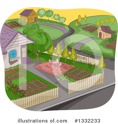 Royalty-Free (RF) Garden Clipart Illustration by BNP Design Studio - Stock Sample #1332233