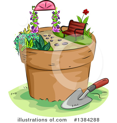 Royalty-Free (RF) Garden Clipart Illustration by BNP Design Studio - Stock Sample #1384288