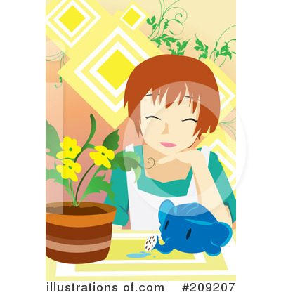 Royalty-Free (RF) Garden Clipart Illustration by mayawizard101 - Stock Sample #209207