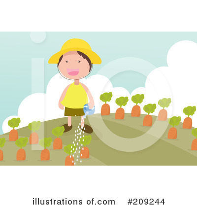 Royalty-Free (RF) Garden Clipart Illustration by mayawizard101 - Stock Sample #209244