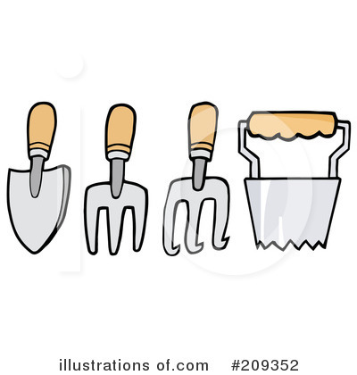 Royalty-Free (RF) Garden Tool Clipart Illustration by Hit Toon - Stock Sample #209352