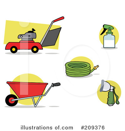 Royalty-Free (RF) Garden Tool Clipart Illustration by Hit Toon - Stock Sample #209376