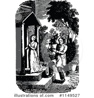 Royalty-Free (RF) Gardener Clipart Illustration by Prawny Vintage - Stock Sample #1149527