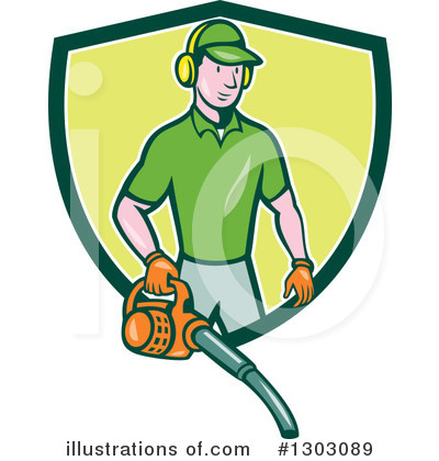 Landscaper Clipart #1303089 by patrimonio