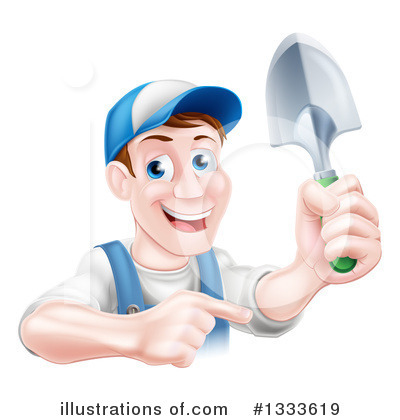 Royalty-Free (RF) Gardener Clipart Illustration by AtStockIllustration - Stock Sample #1333619