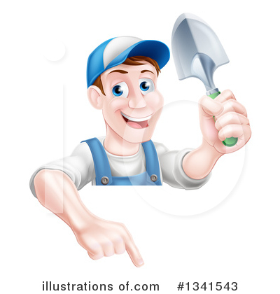 Royalty-Free (RF) Gardener Clipart Illustration by AtStockIllustration - Stock Sample #1341543