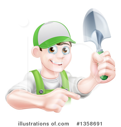 Royalty-Free (RF) Gardener Clipart Illustration by AtStockIllustration - Stock Sample #1358691