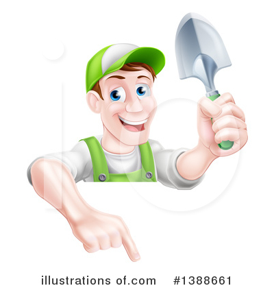 Royalty-Free (RF) Gardener Clipart Illustration by AtStockIllustration - Stock Sample #1388661