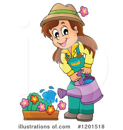 Royalty-Free (RF) Gardening Clipart Illustration by visekart - Stock Sample #1201518