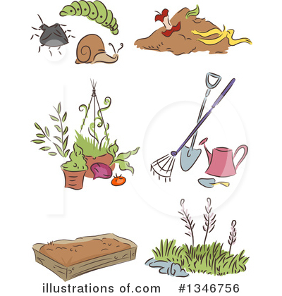 Royalty-Free (RF) Gardening Clipart Illustration by BNP Design Studio - Stock Sample #1346756